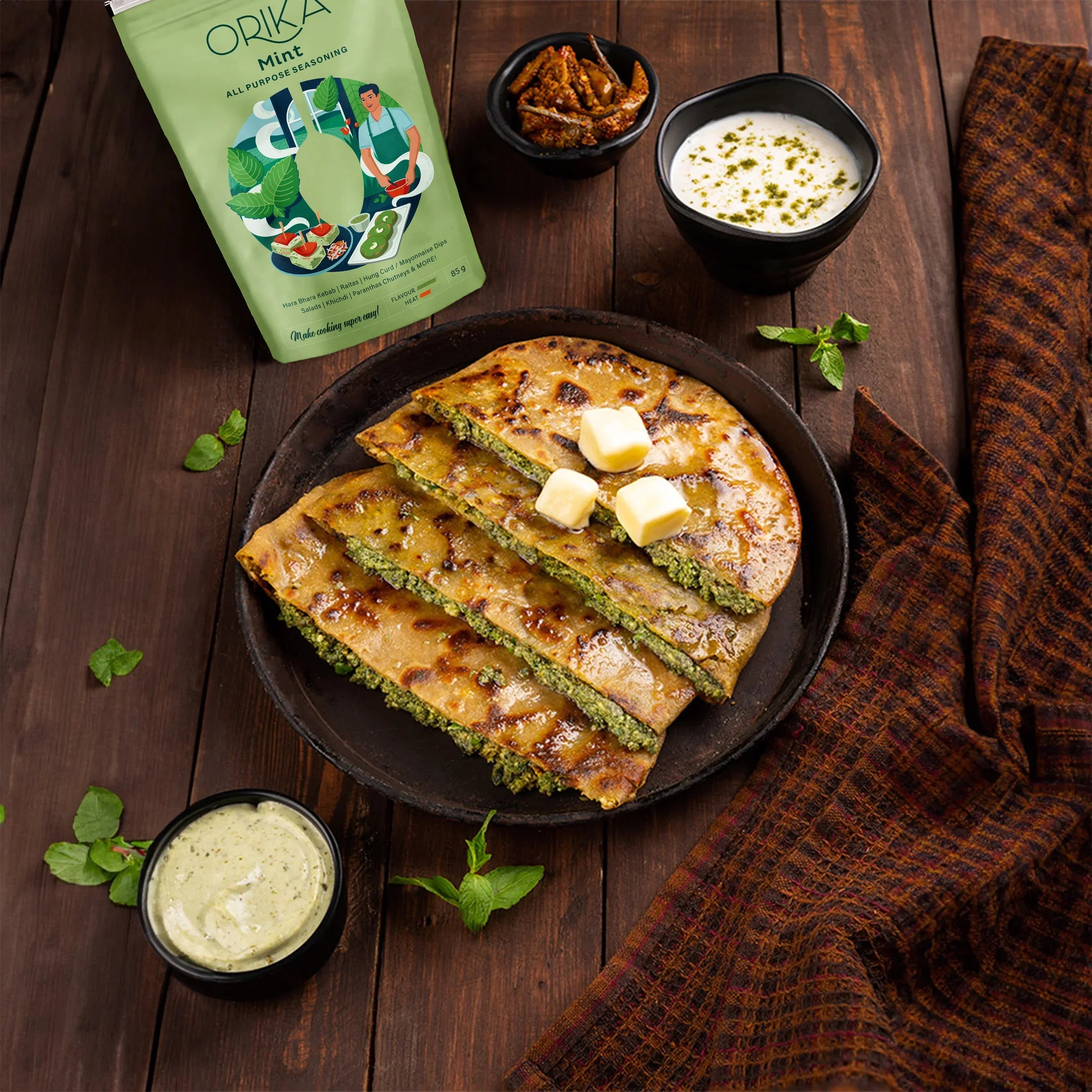 Orika Mint Seasoning, 85gm - Orika Spices India